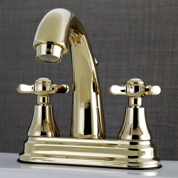 KS7612BEX 4 Centerset Bathroom Faucet, Polished Brass